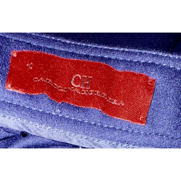 Caroline Herrera Royal Blue Pants Silver Buttons , Sz 31x26, 15” Rise - Picture 8 of 8